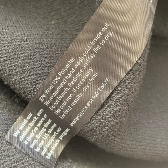 Eileen Fisher Black Mock Neck Wool Dress - Picture 9 of 11